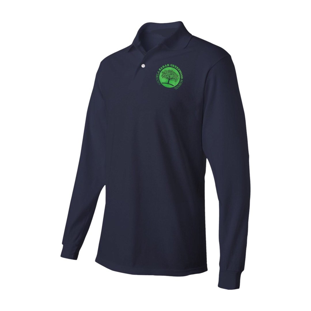 Sara Greenwood Navy Long Sleeve Polo - Adult