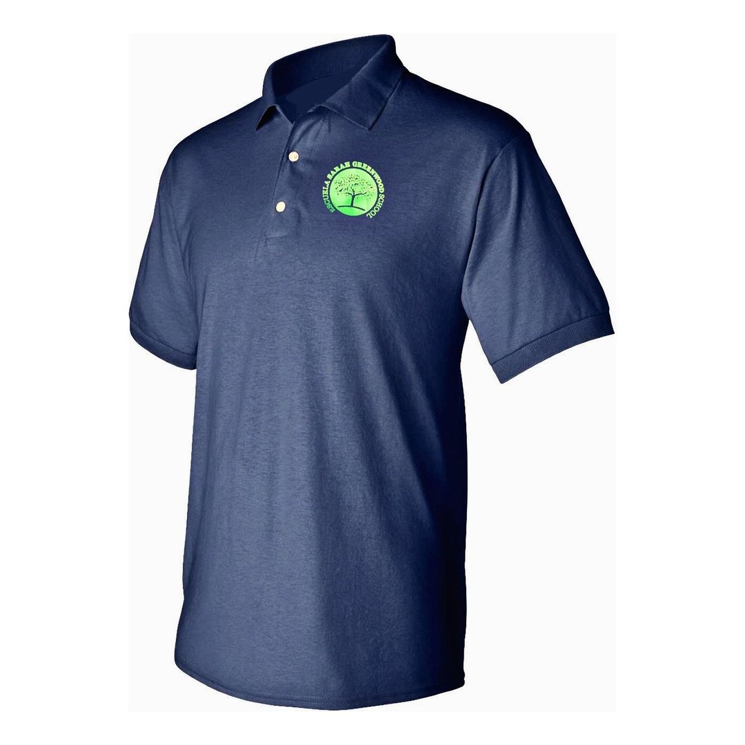 Sara Greenwood Navy Short Sleeve Polo - Kids