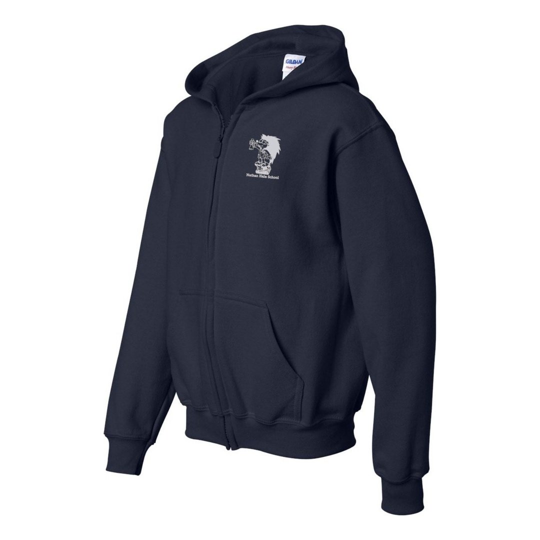 Nathan Hale Adult Full Zip Hoodie - Screen Printed - Boston School Uniform
