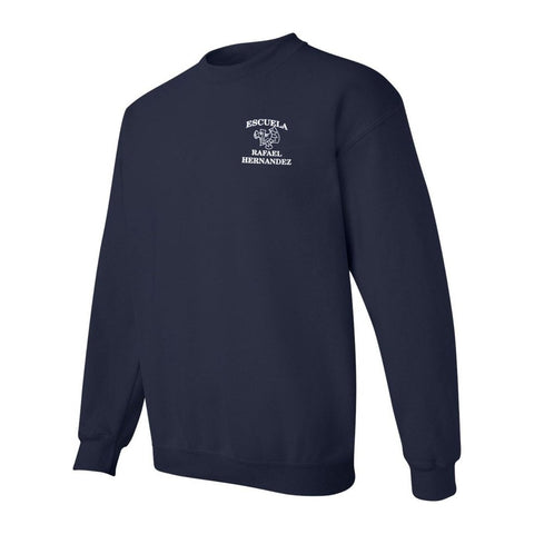 Rafael Hernandez Youth Crew Neck Fleece Sweatshirt - Screen Printed - Boston School Uniform