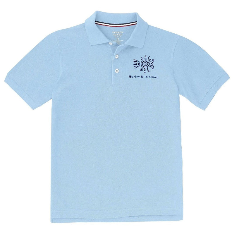 Hurley K-8 School - Light Blue Short Sleeve Polo - Kids