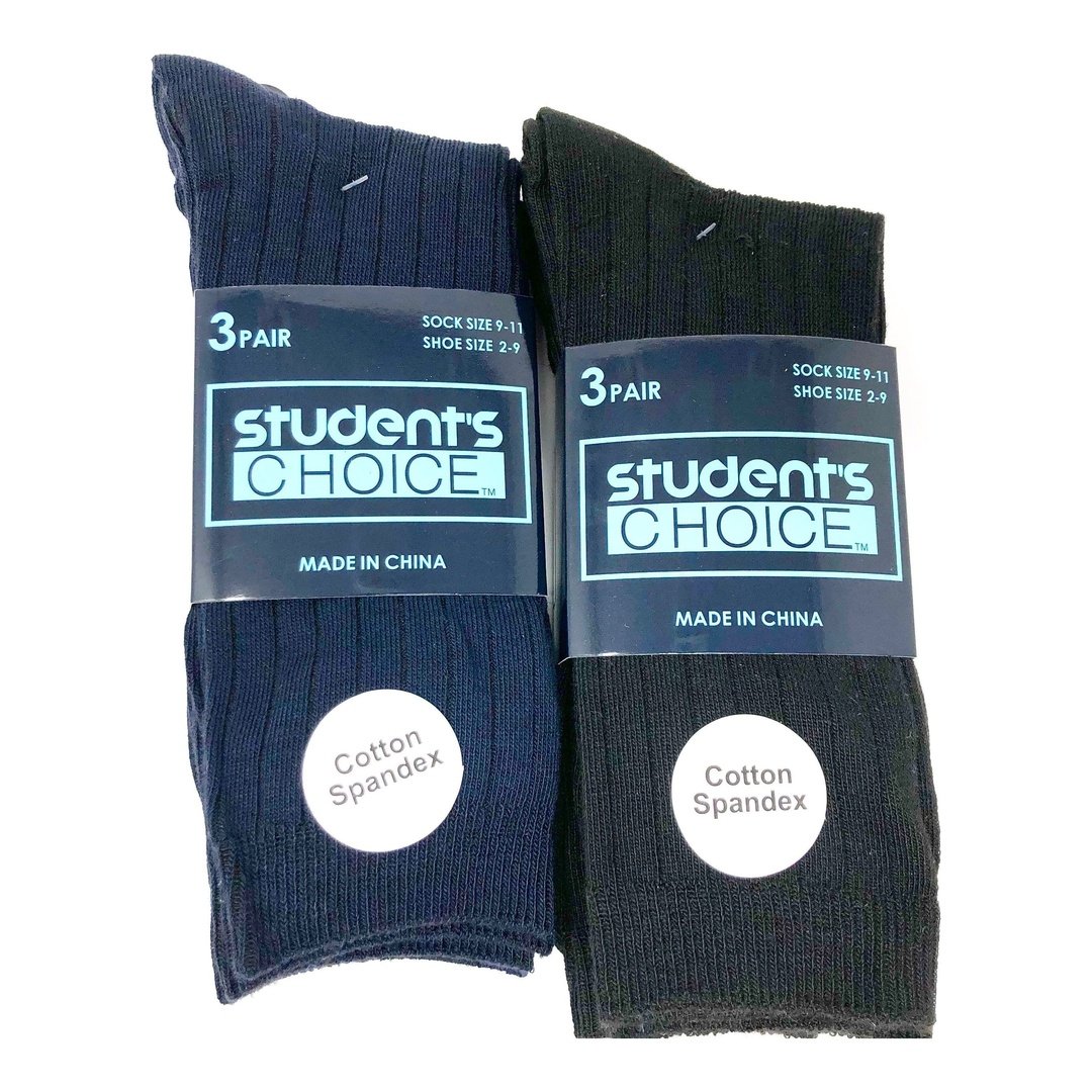 Students Choice - Boys 3-Pack Uniform Dress Sock - Boston School Uniform