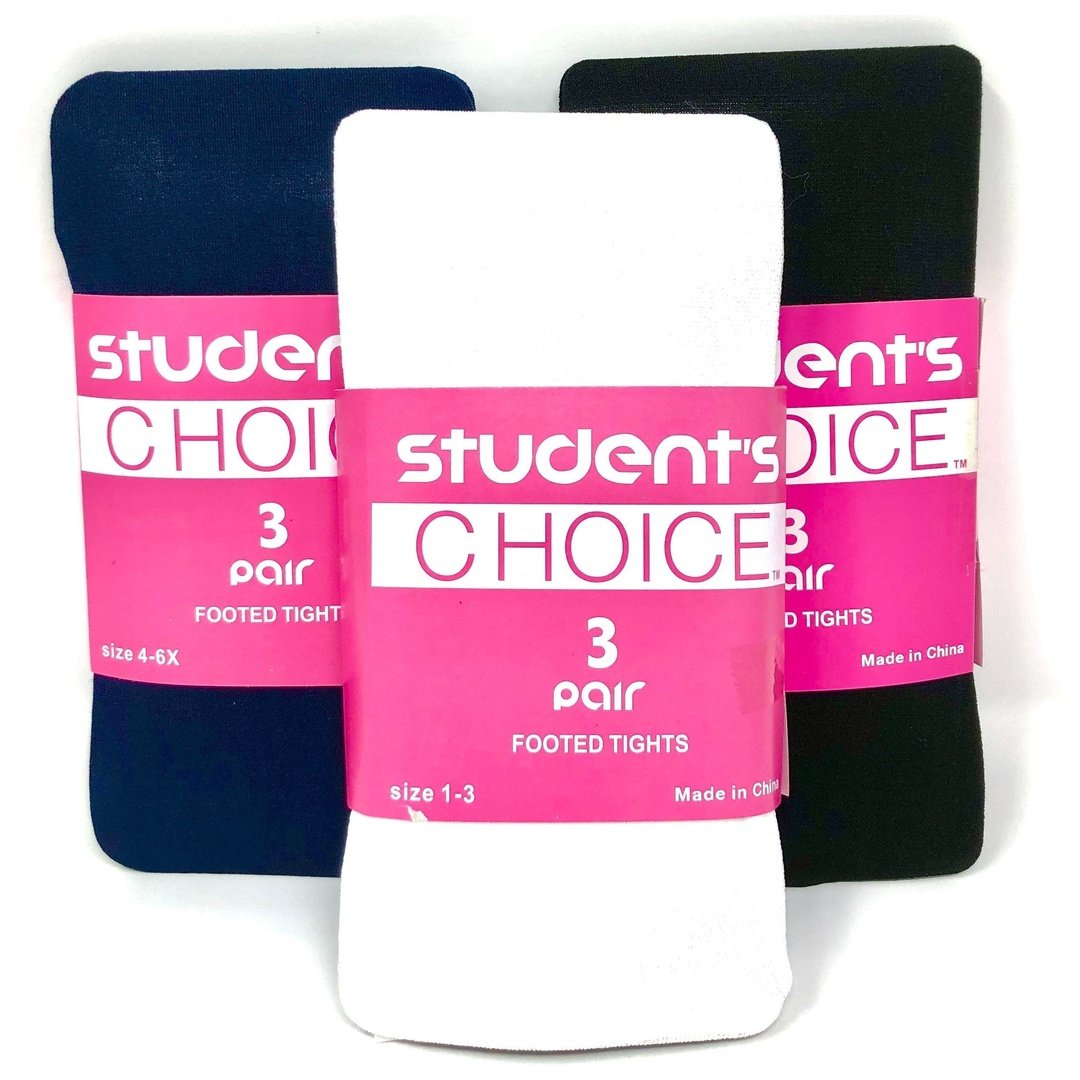Students Choice - Girls 3-Pack Tights - Boston School Uniform