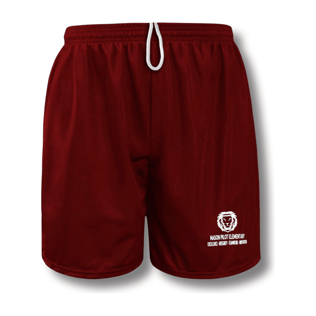 Mason Elementary -  Burgundy Gym Shorts  - Kids