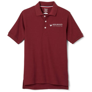 New Heights Charter Burgundy Short Sleeve Polo - Adult