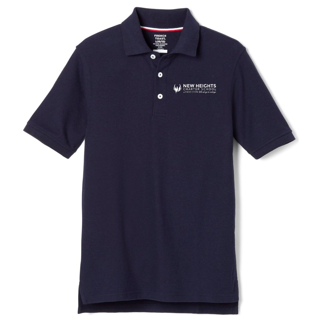 New Heights Charter Navy Short Sleeve Polo - Adult - 7th Grade Only