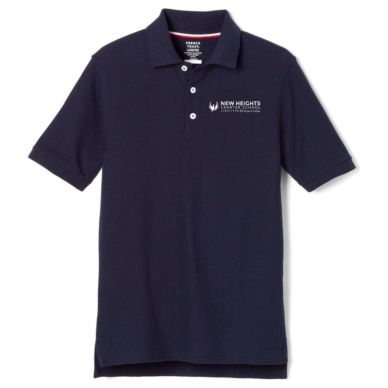 New Heights Charter Navy Short Sleeve Polo - Kids - 8th Grade Only