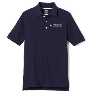 New Heights Charter Navy Short Sleeve Polo - Kids