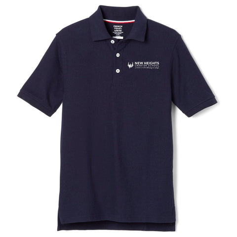 New Heights Charter Navy Short Sleeve Polo - Kids
