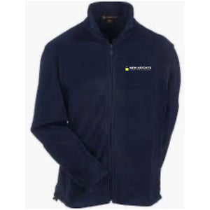 New Heights Charter Adult Navy Fleece Jacket - Embroidered - Boston School Uniform