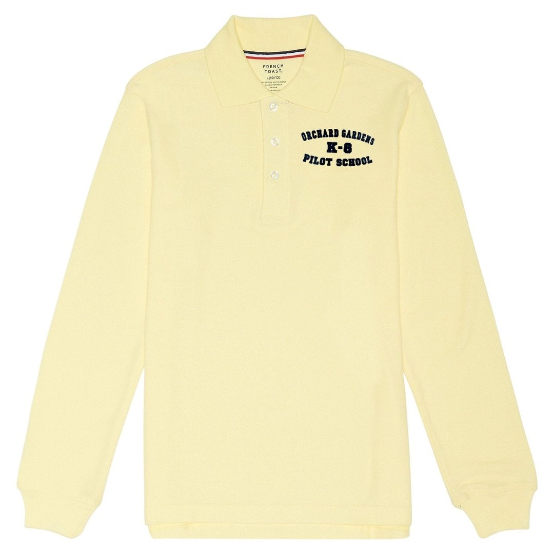 Orchard Gardens Yellow Long Sleeve Polo - Gr K-5th- Husky Kids