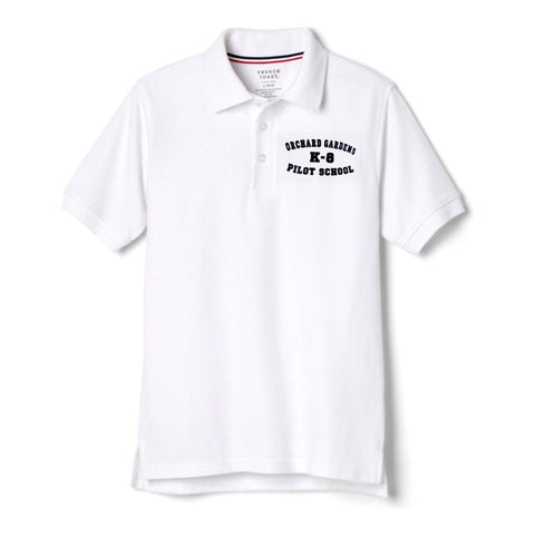 Orchard Gardens White Short Sleeve Polo - Adult
