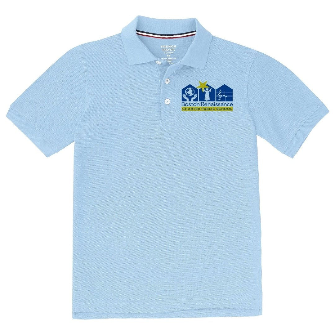 Boston Renaissance Charter Youth Short Sleeve Polo Extended Sizes - Embroidered - Boston School Uniform