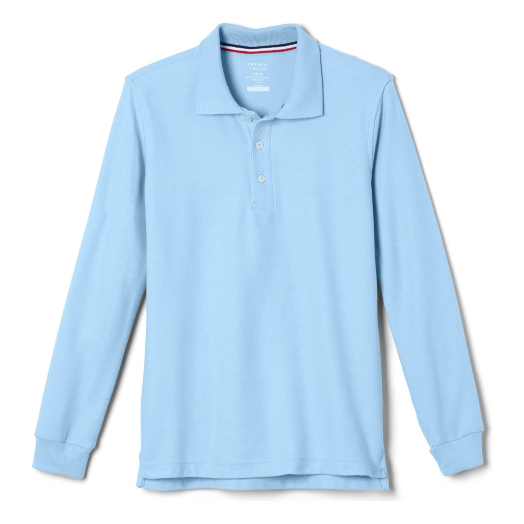 French Toast Husky Long Sleeve Pique Polo