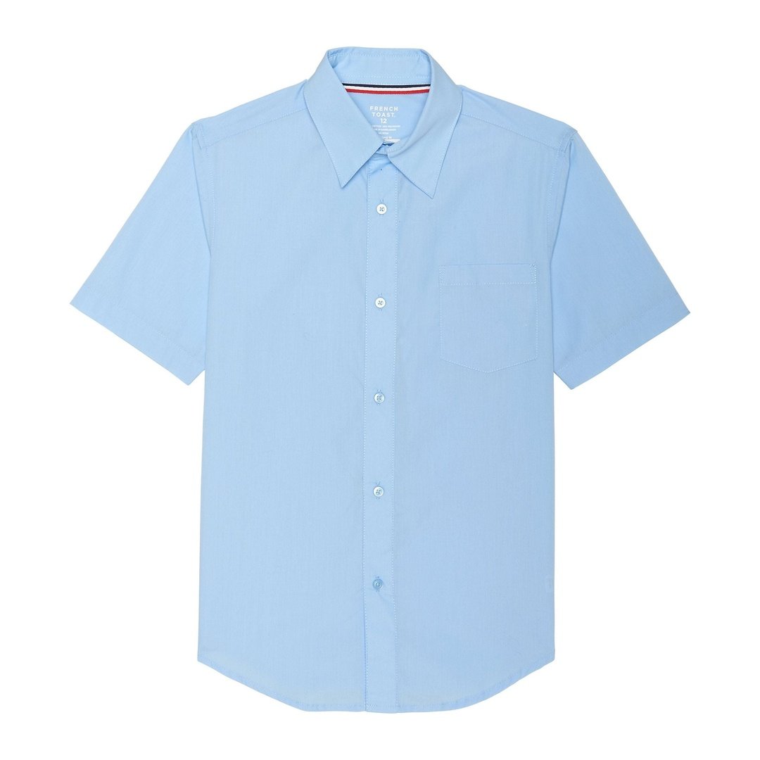 Boys Short Sleeve Poplin Dress Shirt - Boston School Uniform