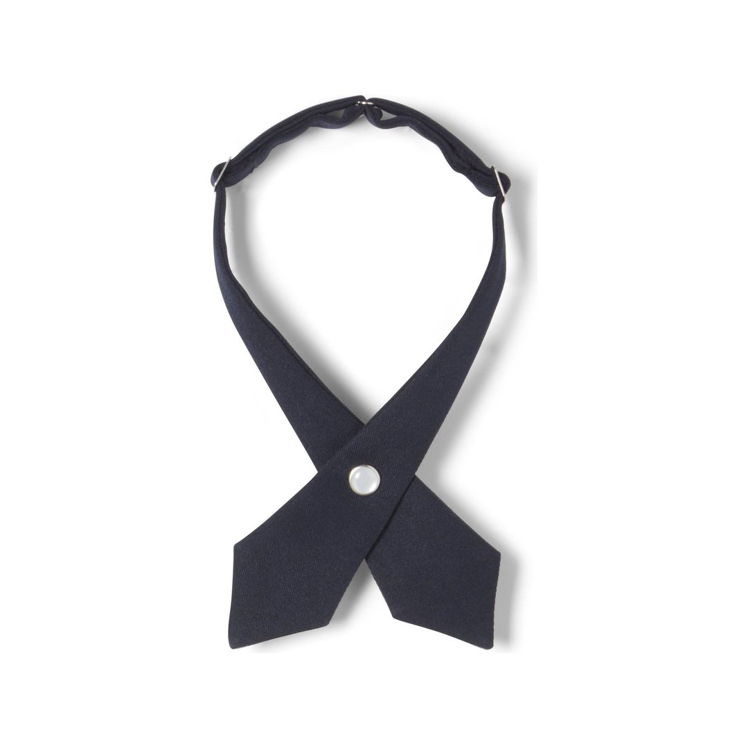 Girls Crossover Tie - One Size - Navy - Boston School Uniform