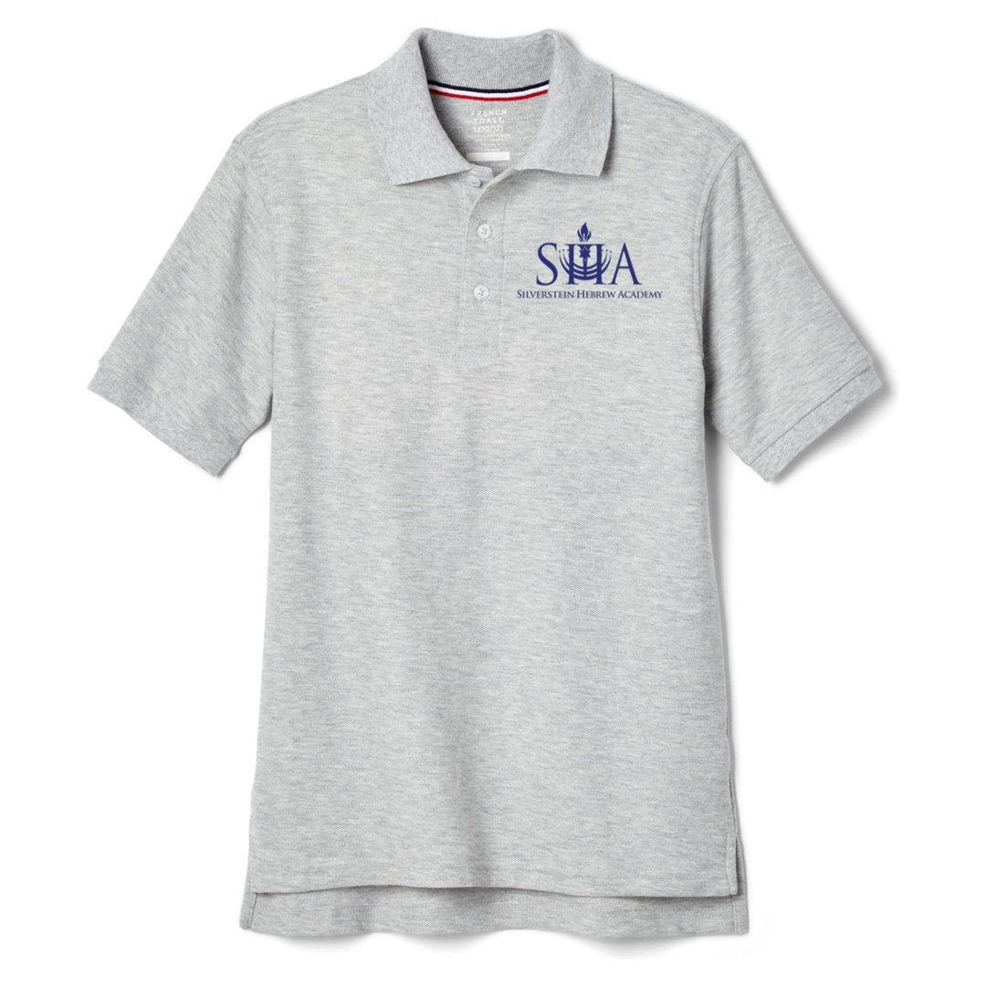 Silverstein Hebrew Academy Short Sleeve Polo - Husky Kids (Grey)