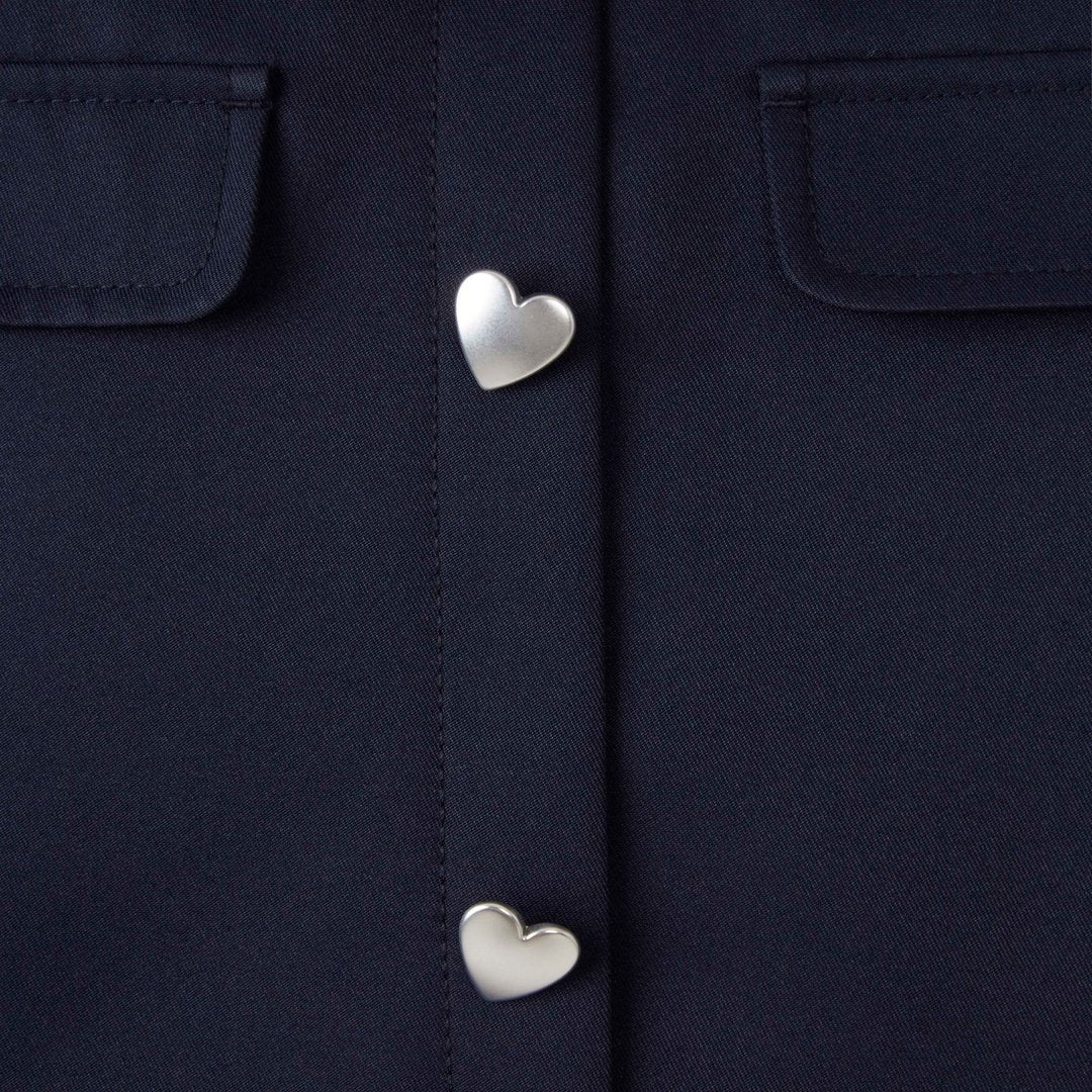 Pull on Scooter with Pockets and Heart Buttons