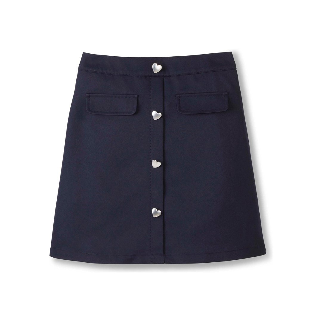 Pull on Scooter with Pockets and Heart Buttons