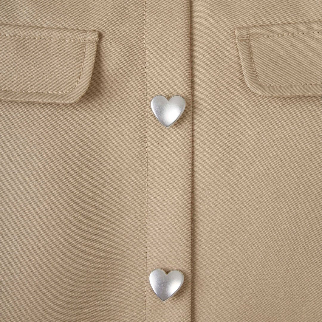 Pull on Scooter with Pockets and Heart Buttons