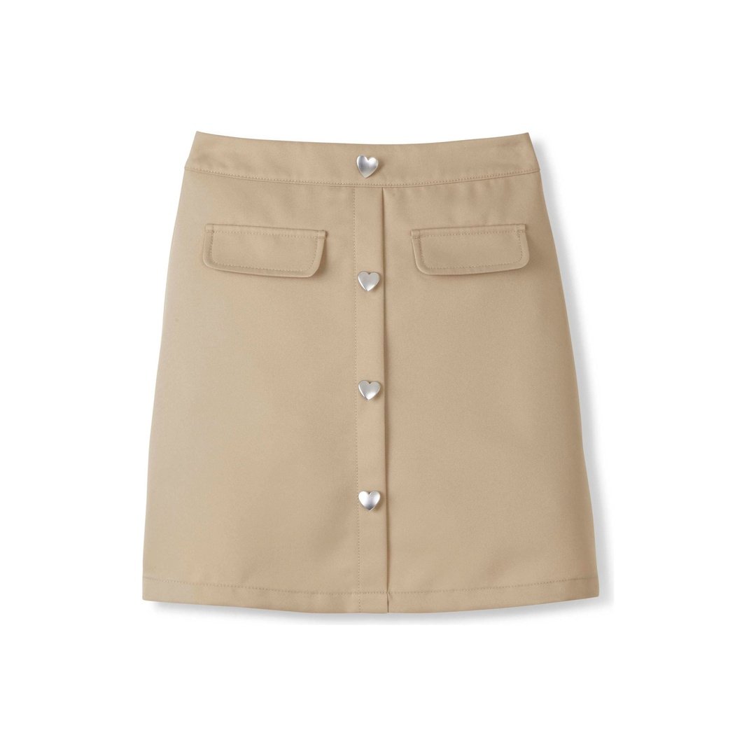 Pull on Scooter with Pockets and Heart Buttons