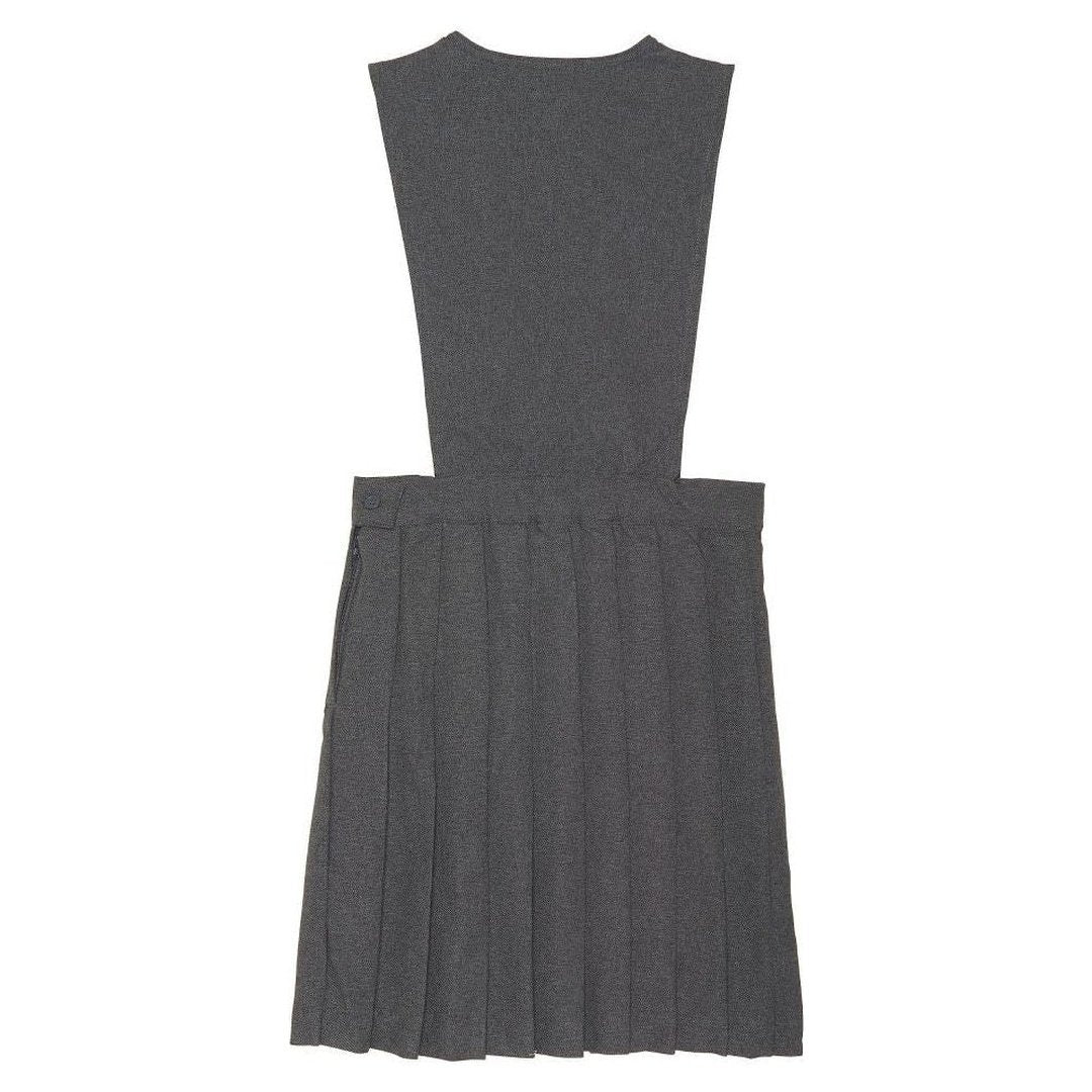 V-Neck Pleated Jumper - Grey