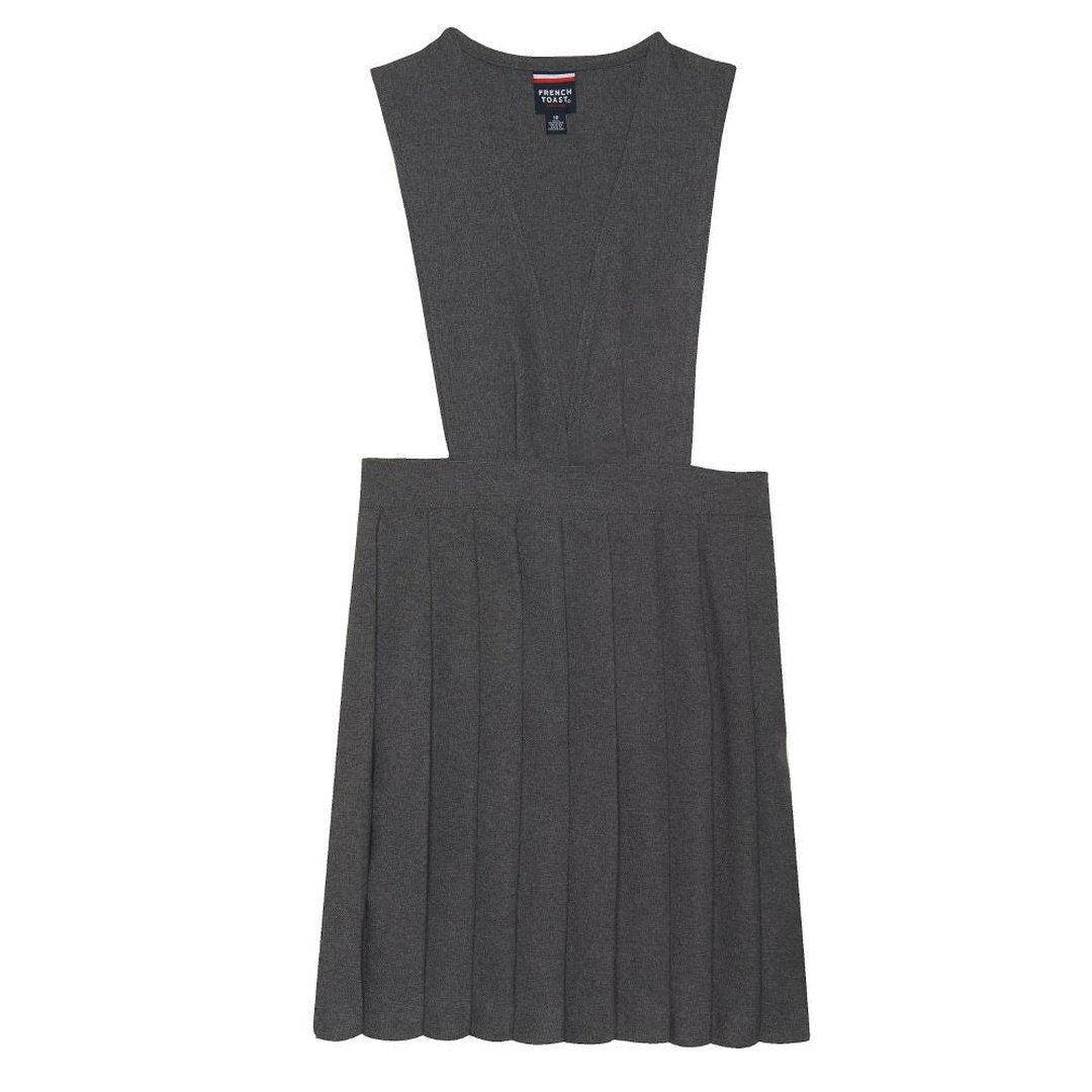 Plus V-Neck Pleated Jumper -Heather Grey