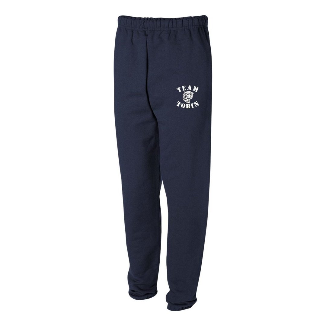 Maurice J. Tobin Adult Closed Cuff Fleece Sweatpants - Screen Printed - Boston School Uniform