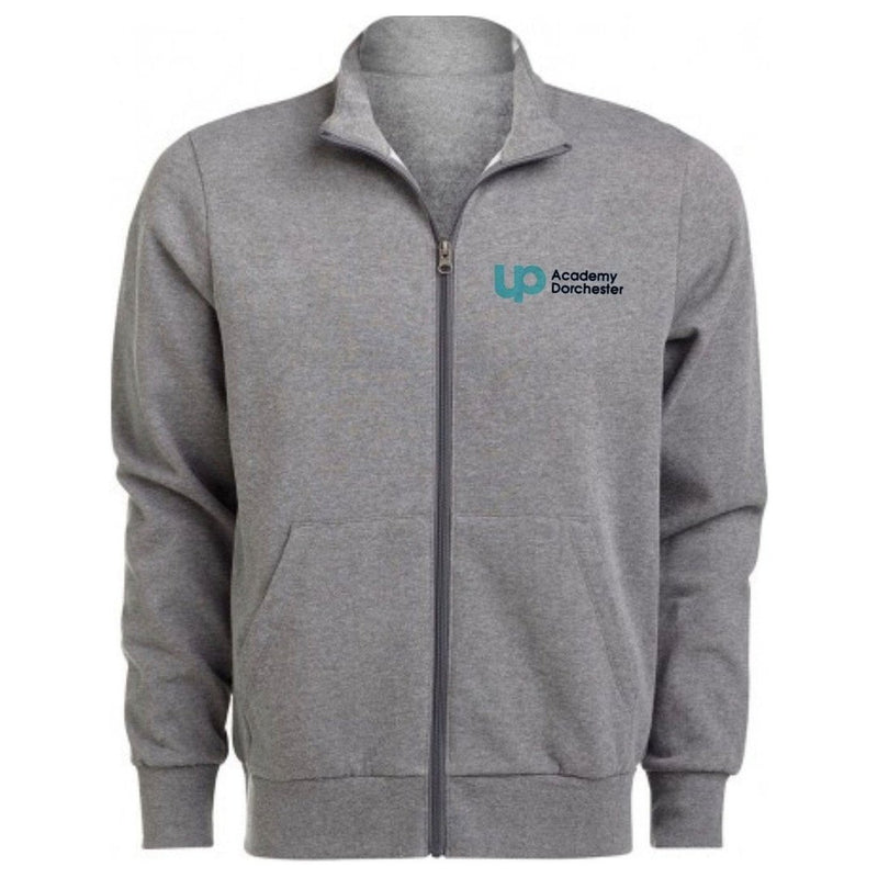 UP Academy Dorchester Full Zip Grey Mock Neck Sweatshirt - Kids