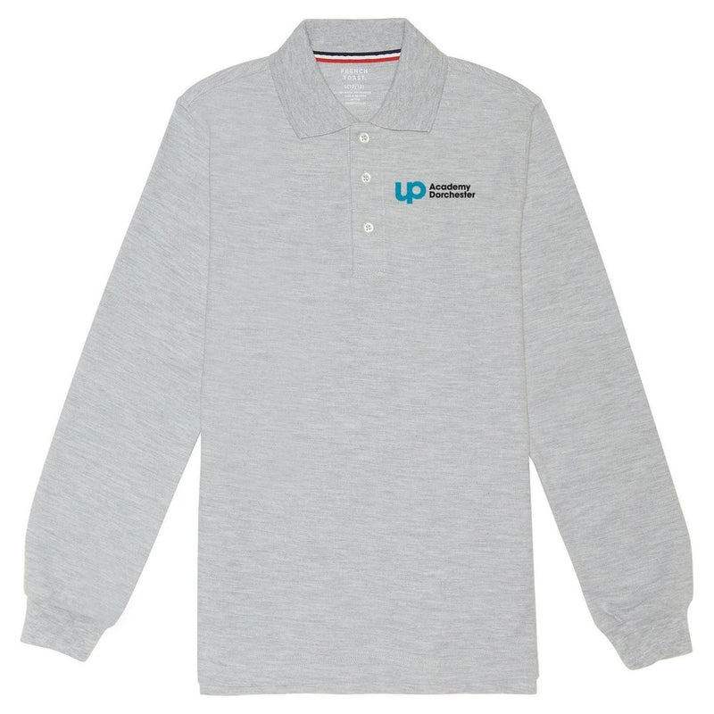 UP Academy Dorchester Grey Long Sleeve Polo - Kids