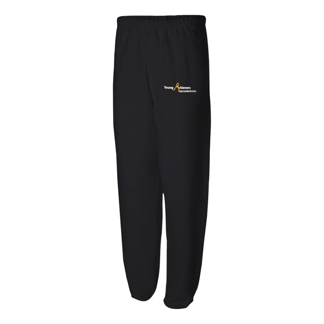 Young Achievers Science and Math Pilot Adult Fleece Closed Cuff Sweatpants - Screen Printed - Boston School Uniform