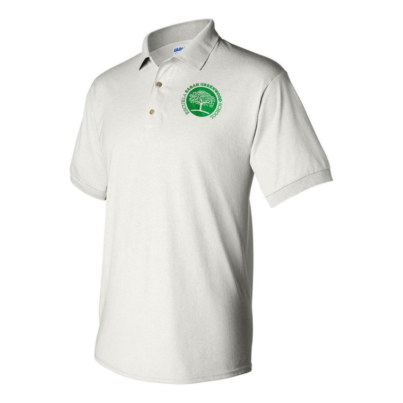 Sara Greenwood White Short Sleeve Polo -Adult