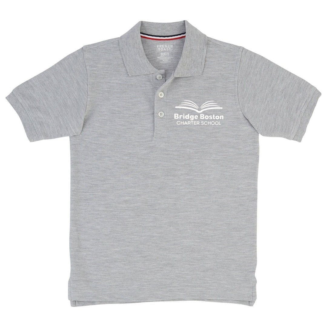 Bridge Boston Charter Youth Short Sleeve Grey Polo - Kids