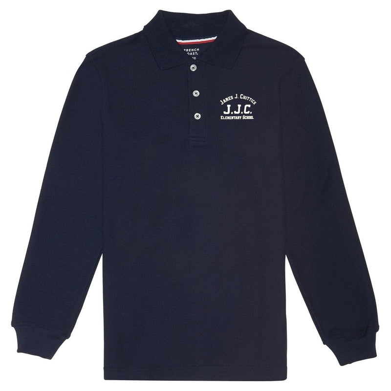James J. Chittick Elementary Long Sleeve Navy Polo- Adult