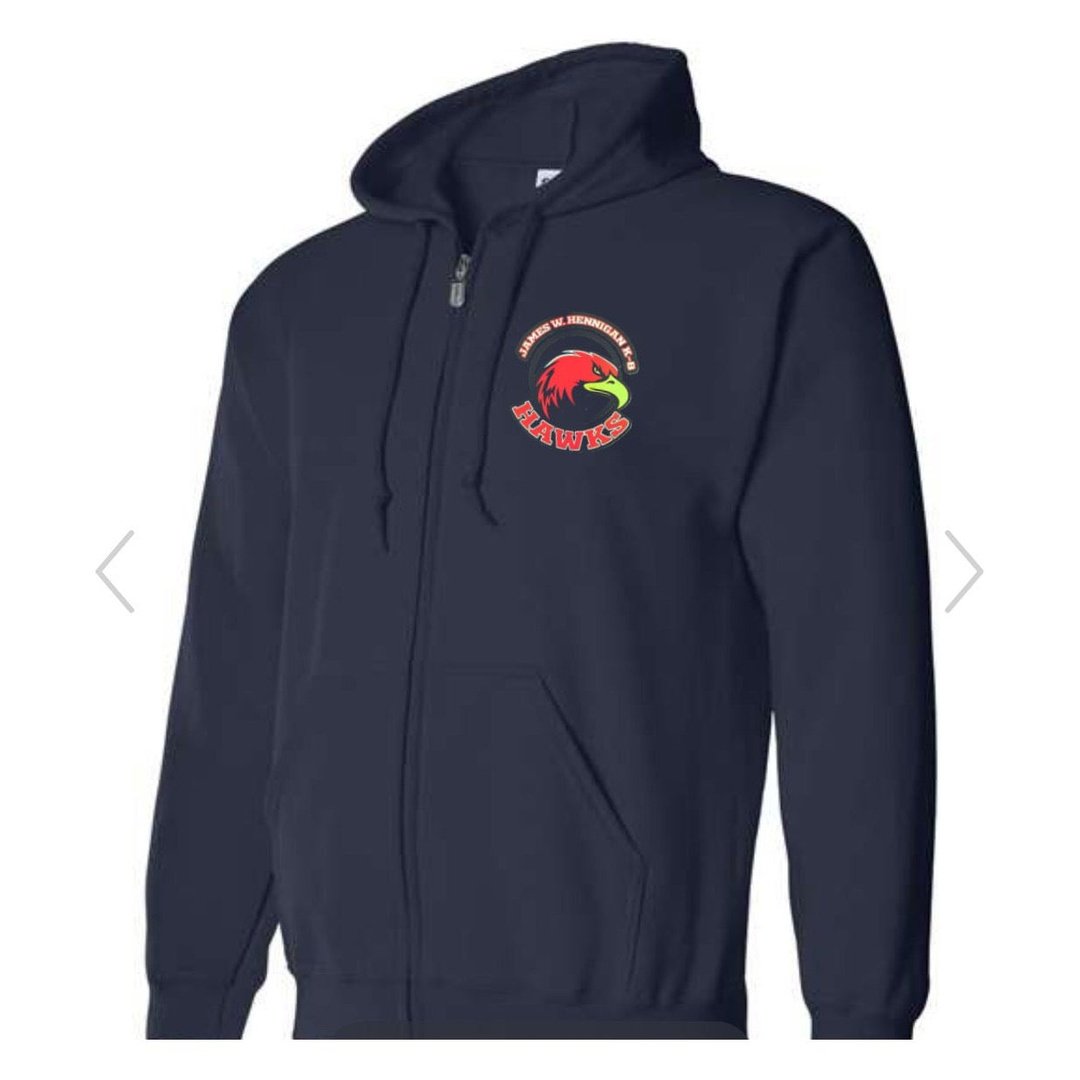 Hennigan School Full Zip Hoodie -Grades 6-8 - Kids