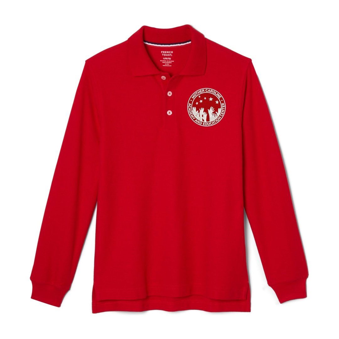 MCA - Red Long Sleeve Polo Embroidered - 8th Grade - Kids