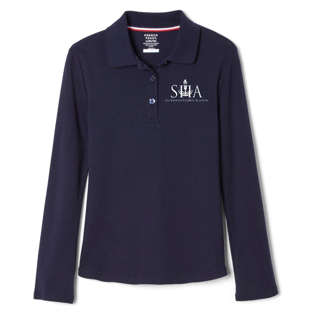 Silverstein Hebrew Academy Long Sleeve Picot Collar- Girls