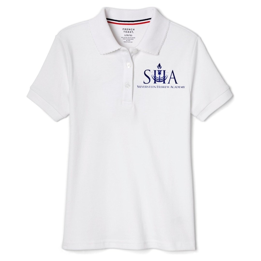 Silverstein Hebrew Academy Short Sleeve Picot Collar - Girls Plus Size