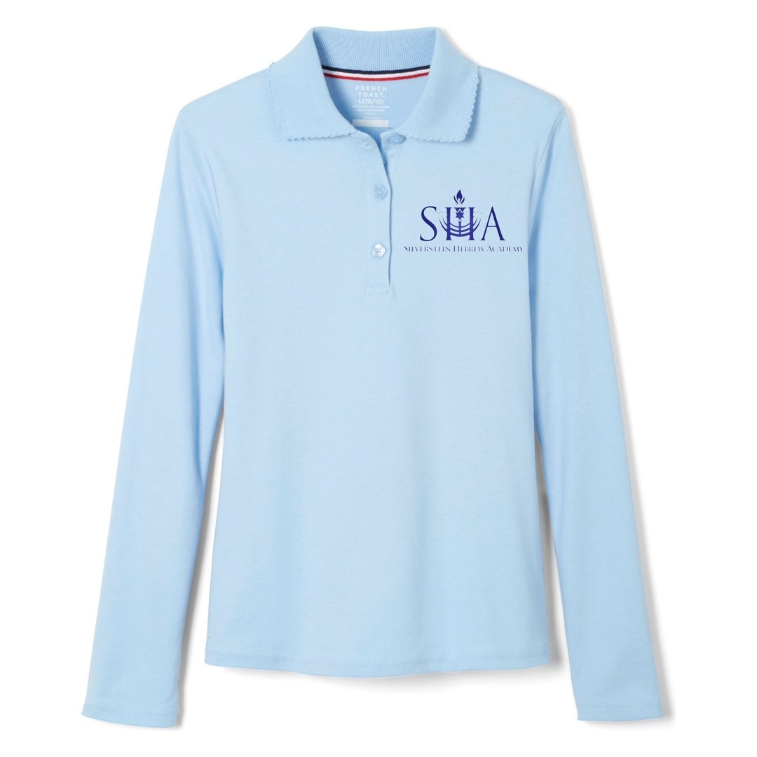 Silverstein Hebrew Academy Long Sleeve Picot Collar- Girls