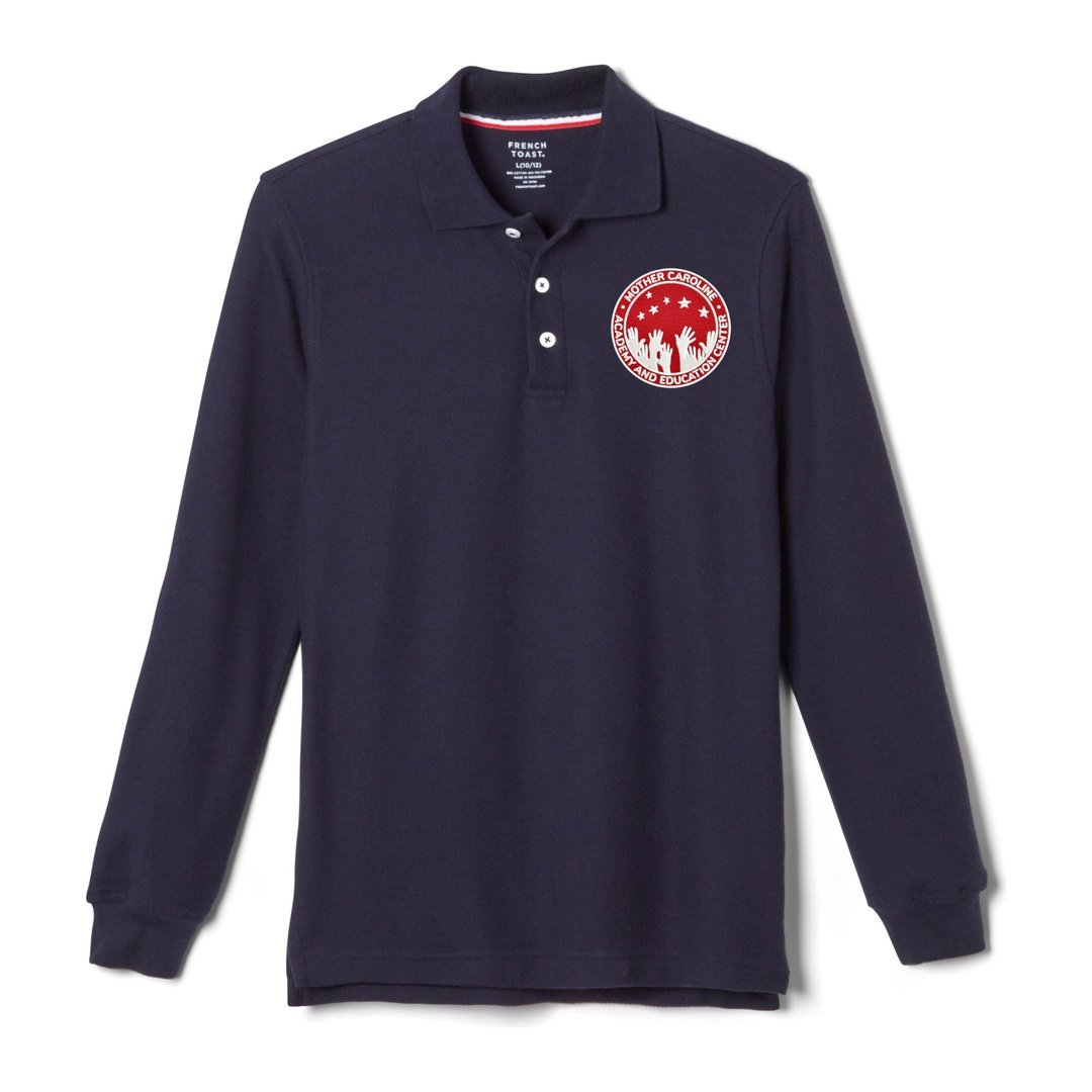 MCA - Navy Long Sleeve Polo Embroidered - Grades 3 - 7th -Adult