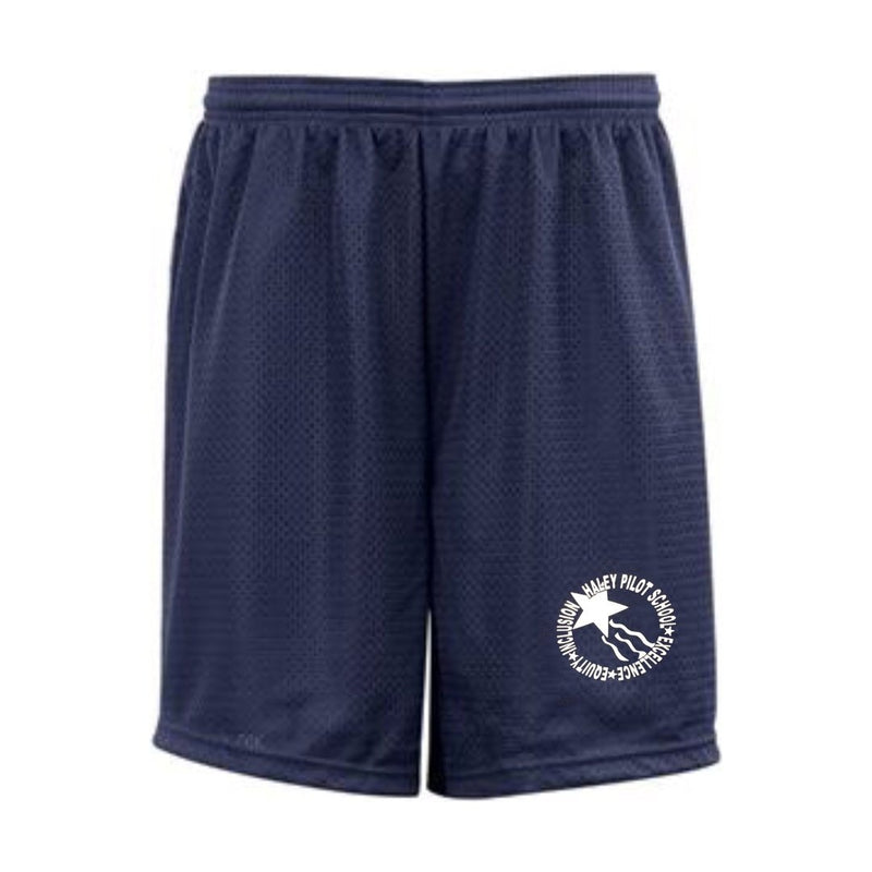 Haley Pilot Grades K-8 Navy Gym Shorts  - Adult