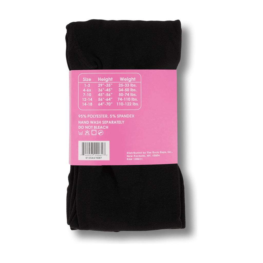 Girls Cotton Tights Childrens Stockings Warm and Thick (10-12, Black)