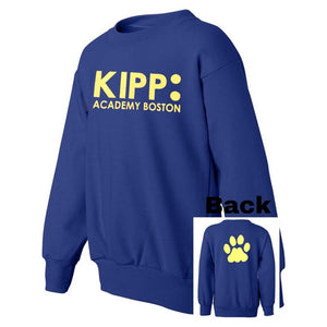 KIPP Academy Boston Fleece Crew Neck Sweater - Youth Sizes - Screen Printed - Boston School Uniform