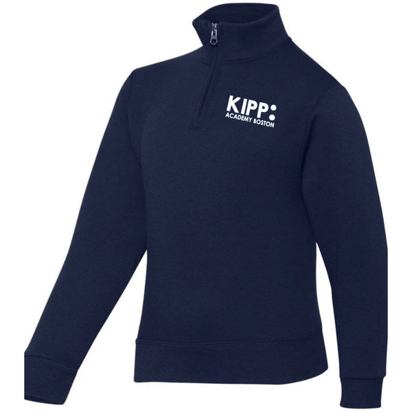 KIPP Academy Boston Quarter Zip Sweatshirt - Adult Sizes - Screen Printed - Boston School Uniform