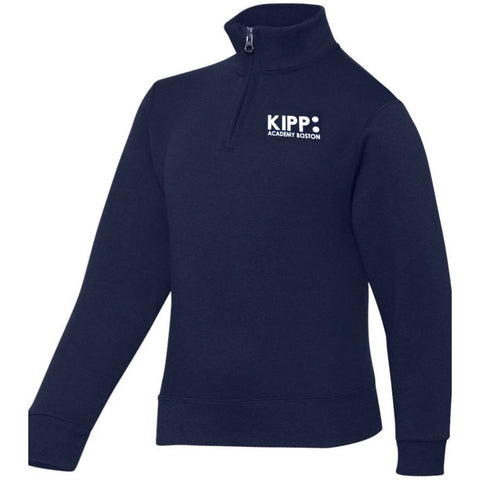 KIPP Academy Boston Quarter Zip Sweatshirt - Youth Sizes - Screen Printed - Boston School Uniform