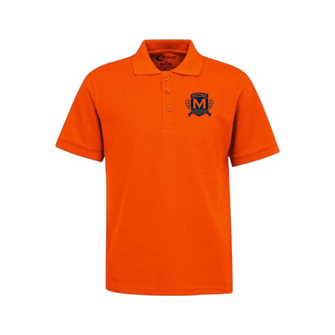 Mather K-5 Orange Short Sleeve Polo - Kids