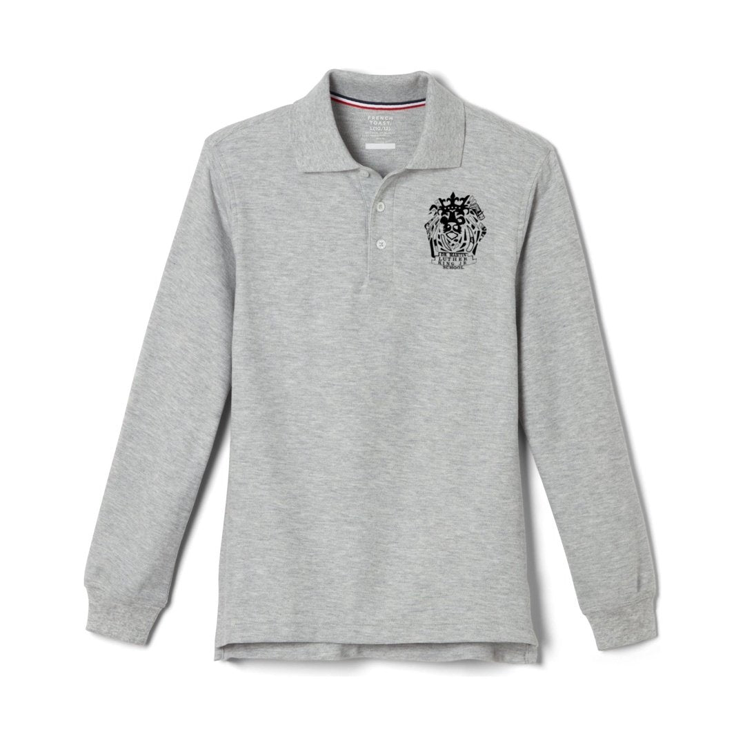 Martin Luther King Jr. K-3 Grey Long Sleeve Polo - Husky Kids