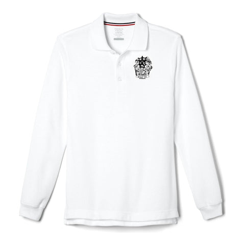 Martin Luther King Jr. K-3 White Long Sleeve Polo - Adult
