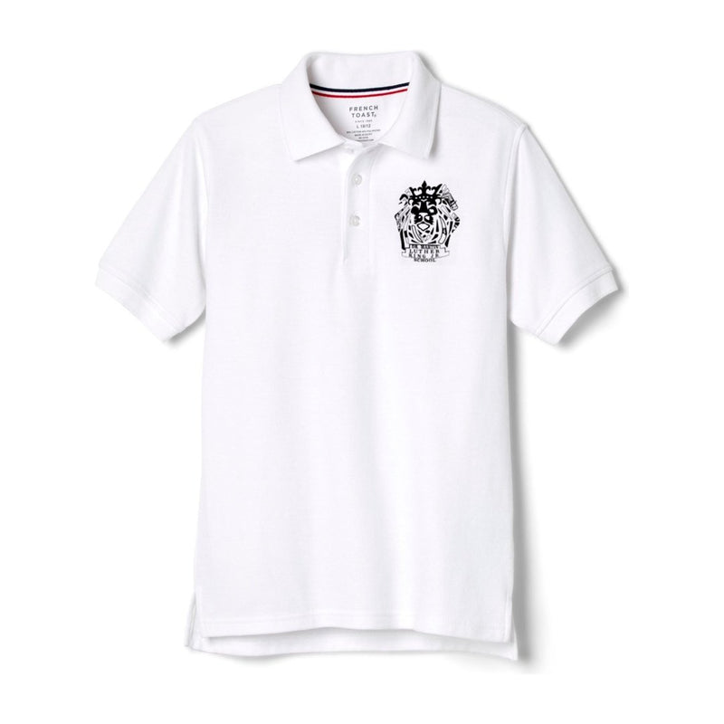 Martin Luther King Jr. K-3 White Short Sleeve Polo - Husky Kids