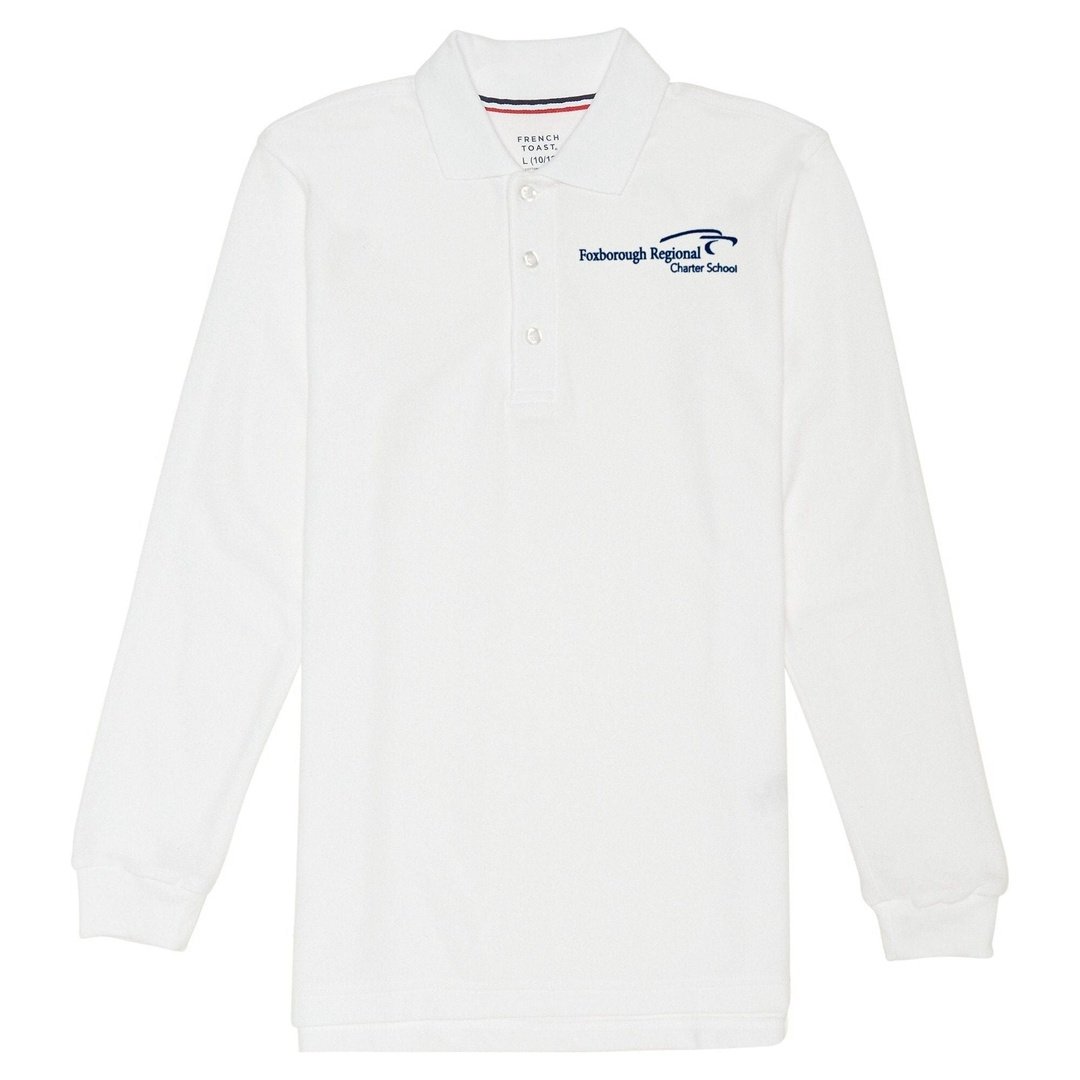 Foxborough Regional Charter Long Sleeve Polo - Adult - Screen Printed - Boston School Uniform